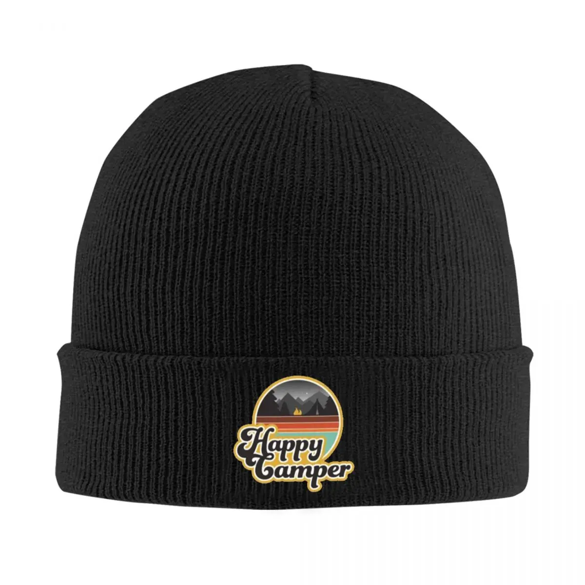 Camper Happy Camp Cap Camp Beanie Winter Hats for Men and Women Knitted Cap Daily Baseball Cap