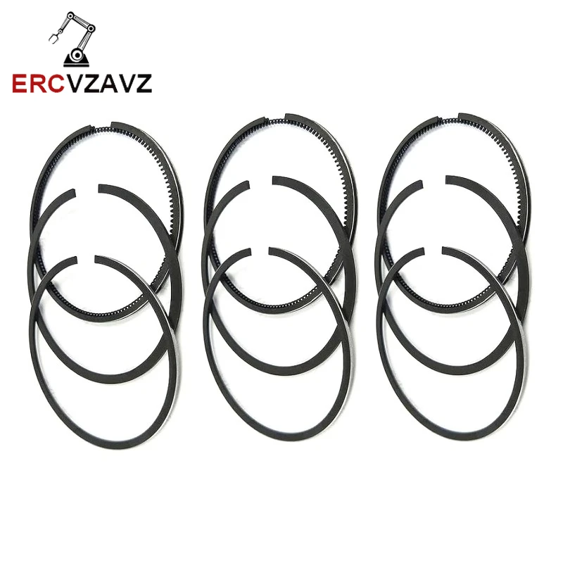 

12 шт./3 комплекта D902 D902EBH D902E D902E-BX Комплект поршневых колец Clinder 72 мм для экскаватора Kubota KX41-3 RTV900 BX24 BX25 Трактор