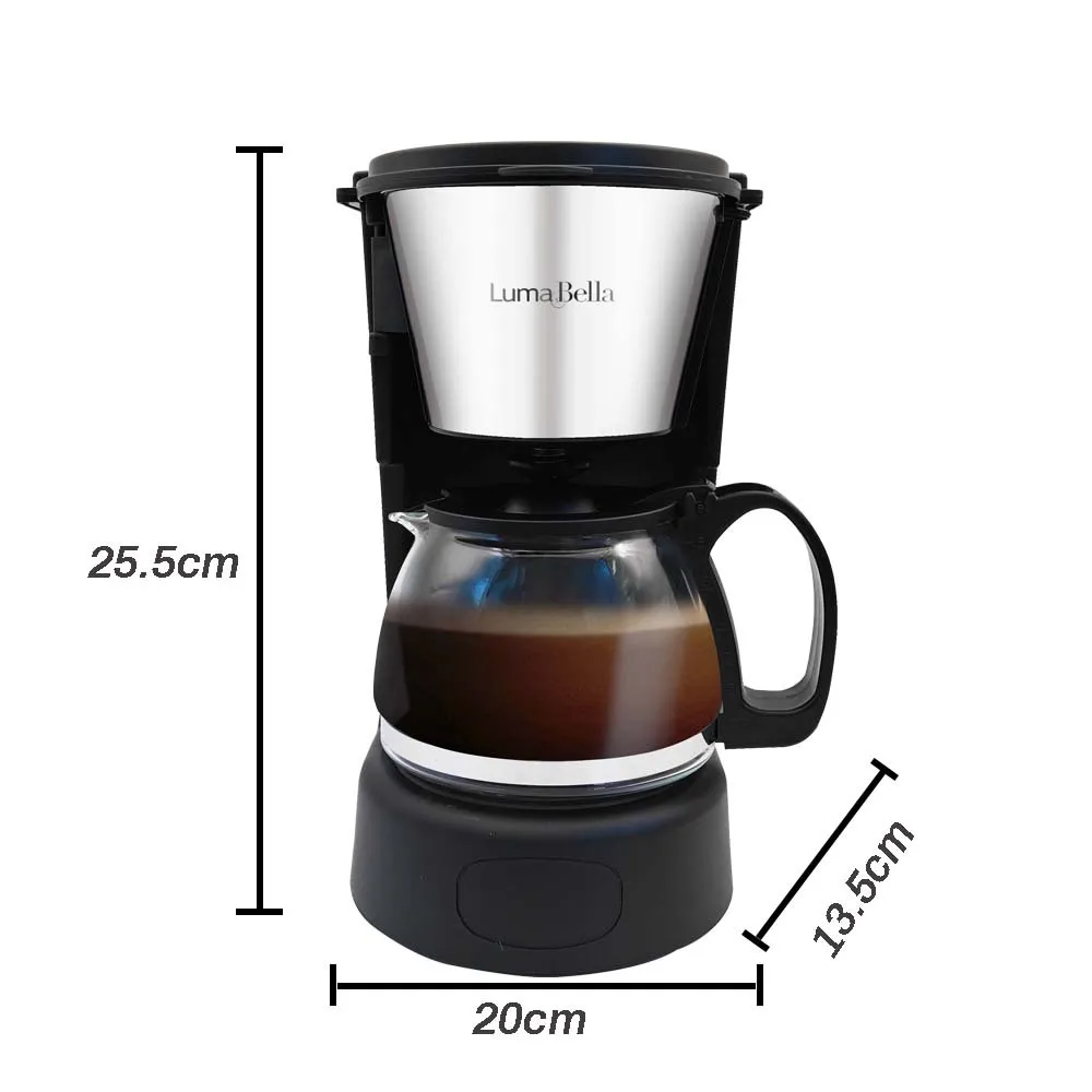 Cross-border European Standard Drip Coffee Maker, 750ML Home Use, 6-Cup Semi-Automatic Coffee Pot and Teapot