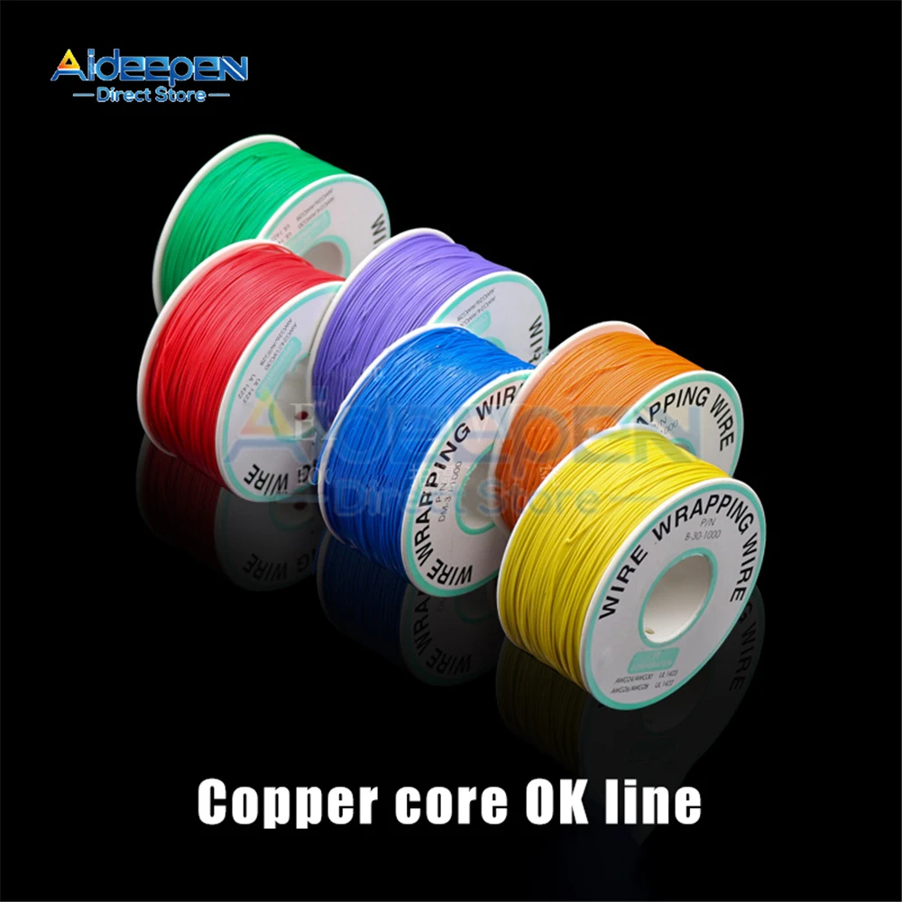 ジャンパーケーブル,250m, 30awg,8色,1ピース,ピュアカバーボード用,カラー断熱ラップ,PCBはんだ付け用