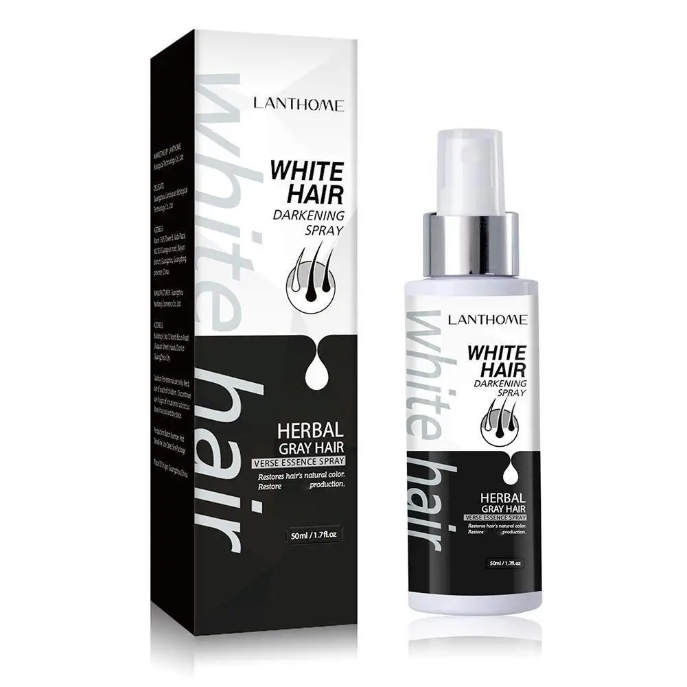 50ml LANTHOME White To Black Spray Hair Care Spray For All Hair Types And Tones