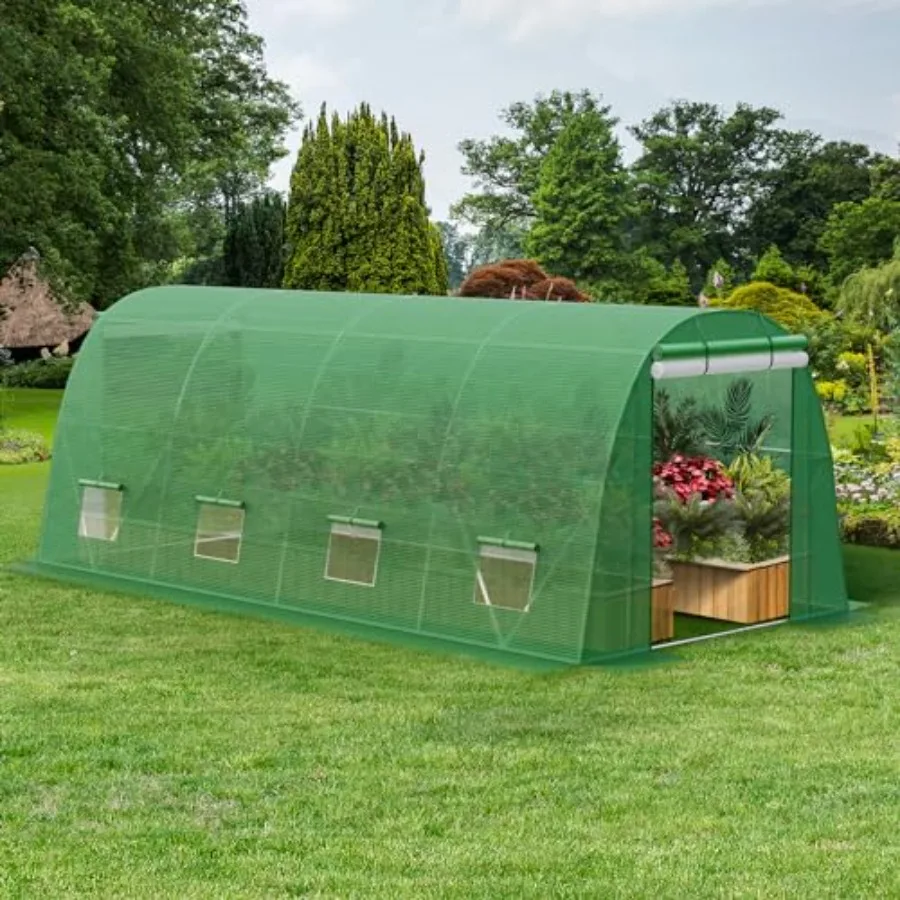 

GAOMON 20 * 10 * 6.6ft Large Walk Greenhouse Heavy Duty Outdoor Portable Hot Plant GardenPlant Hot House Tunnel Greenhouse with