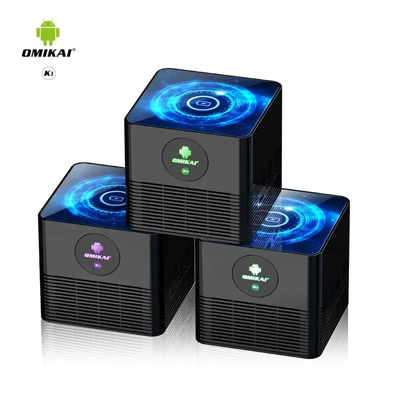 Factory Price  Built-In Intelligent Mute Fan Android 10.0 System Omikai K1 Smart Wireless Charging Smart Tv Box