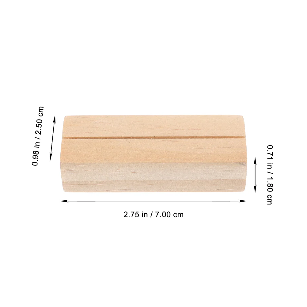 20 Pcs Business Card Holder Ornaments Table Place Holders Greeting Note Wood Stand Dining