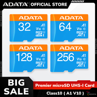 ADATA Premier microSDXC microSDHC UHS-I Memory Card 32GB 64GB 128GB 256GB A1 C10 V10 Micro SD Card Up to 100Mb/s Flash TF Card