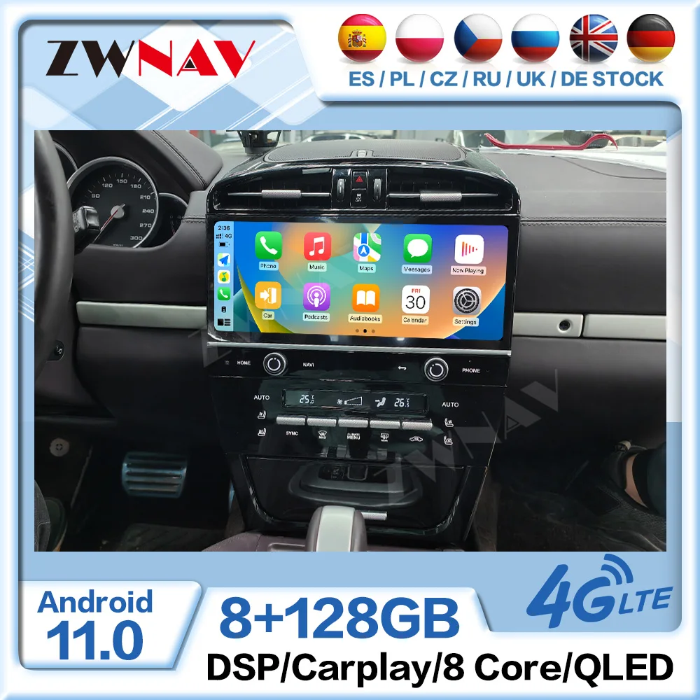 

For Porsche Cayenne 2003-2008 Android 11 Car Radio Auto Stereo Carplay Multimedia Player GPS Video Navigation Wireless HD DSP