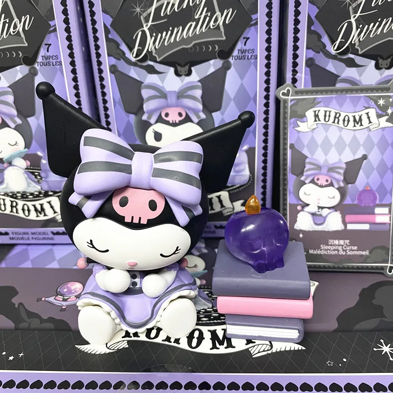 6-delige set Sanrio Kuromi Blind Box Lucky Waarzeggerij Serie Action Figure Doll Collection Leuke Anime Model Verrassing Speelgoed Cadeau