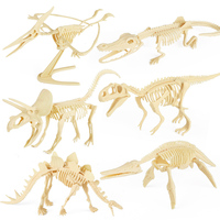 Oenux DIY Assembly Jurassic Dinosaur Fossil Skeleton Mosasaurus Tyrannosaurus Action Figure Collection Creative Model Kid Toy