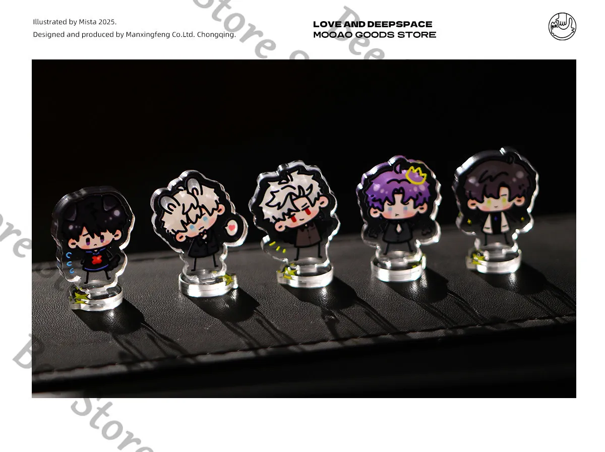 Game Love and Deepspace Rafayel Zayne Xavier Sylus Caleb Cosplay Cartoon Doujin Merch Keychain Pendant Small Signboard Ornament