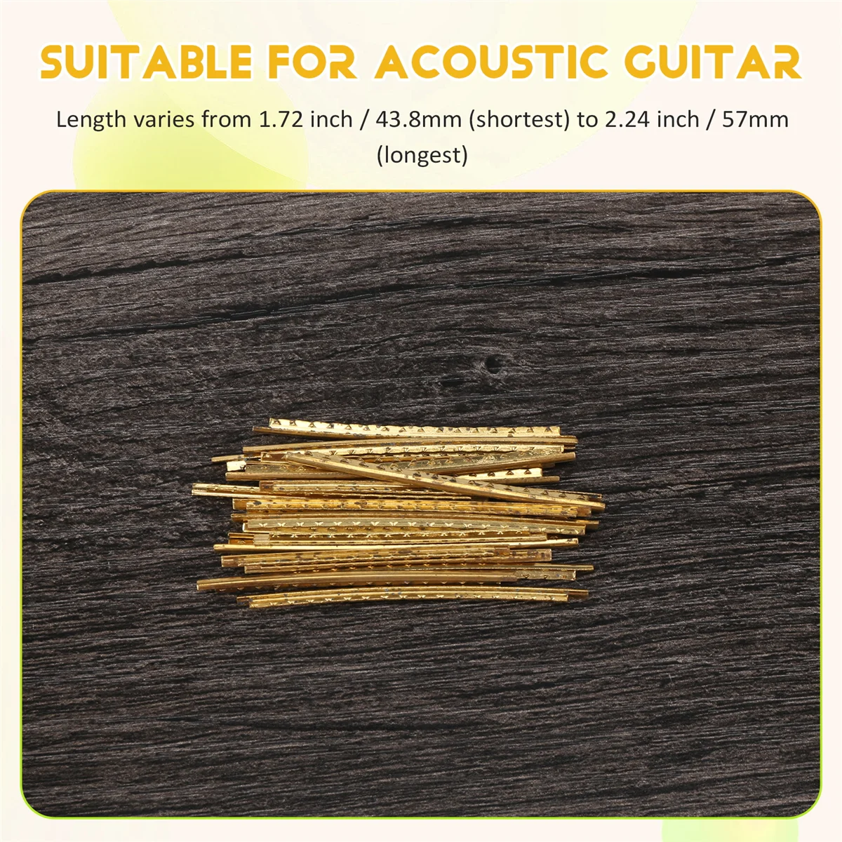 20 buah/set gitar akustik klasik Fret Wire tembaga 20 Fingerboard Fret 2.0mm untuk bagian gitar akustik