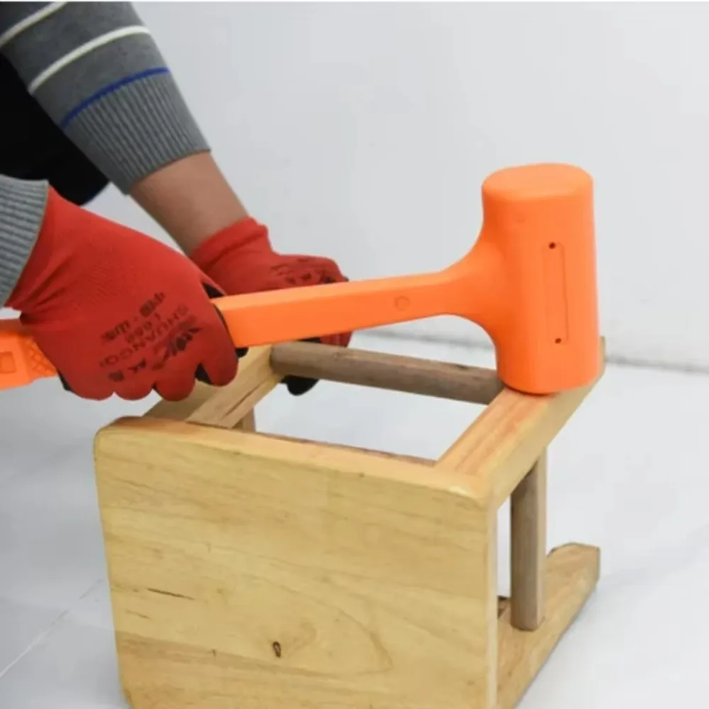 Молоток Dead Blow 0,5-4 фунта Оранжевый резиновый молоток Бесшумный без отскока для установки