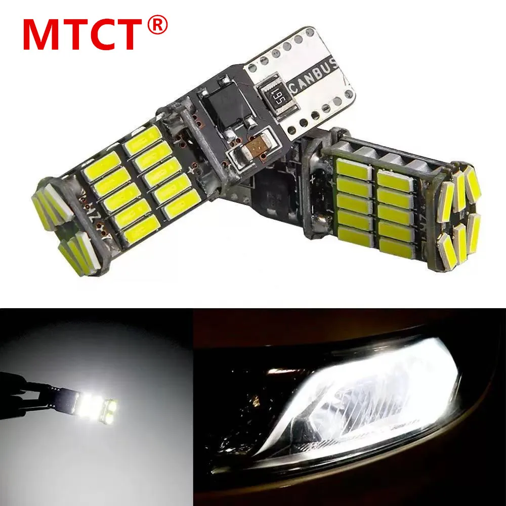 100PCS T10 W5W 194 LED CANBUS Bulb 4014/26smd 12V Car Interior Reading Lamp Clearance Lights License Plate Bulbs Dome Signal