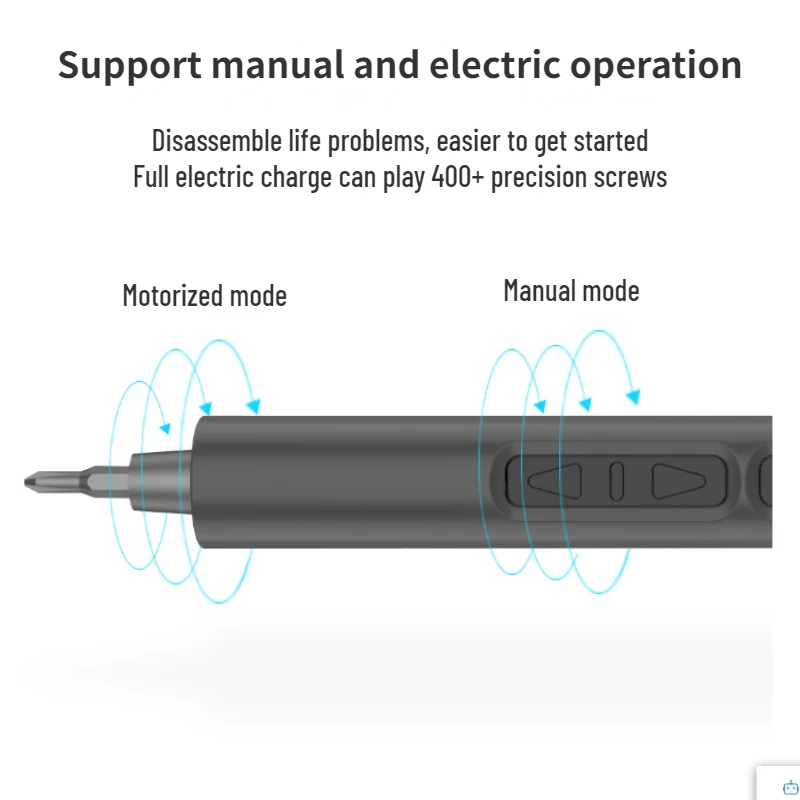 Imagem -02 - Xiaomi-conjunto de Chave de Fenda Elétrica Kits de Chave de Fenda Portátil Usb Recarregável Ferramentas Elétricas de Reparação Portátil Profissional 28 em 1