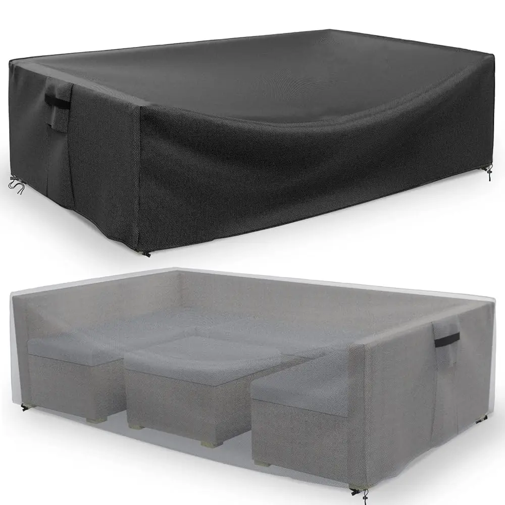 

Patio Furniture Covers, Outdoor Furniture Cover Waterproof For Outdoor Sectional Sofa Set, Heavy Duty 600D, 126"" L X 126"" W X