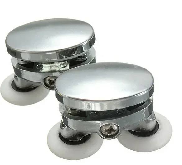 Picture 6: 2Pcs 25mm Shower Door Rollers Zinc Alloy Bathroom Wheel Accessories Glass Hardware