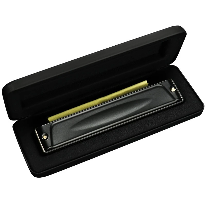 24 Hole Harmonica, Professional Level, C F A D B Keys, 28 Hole Tremolo, Concert Quality Musical Instrument
