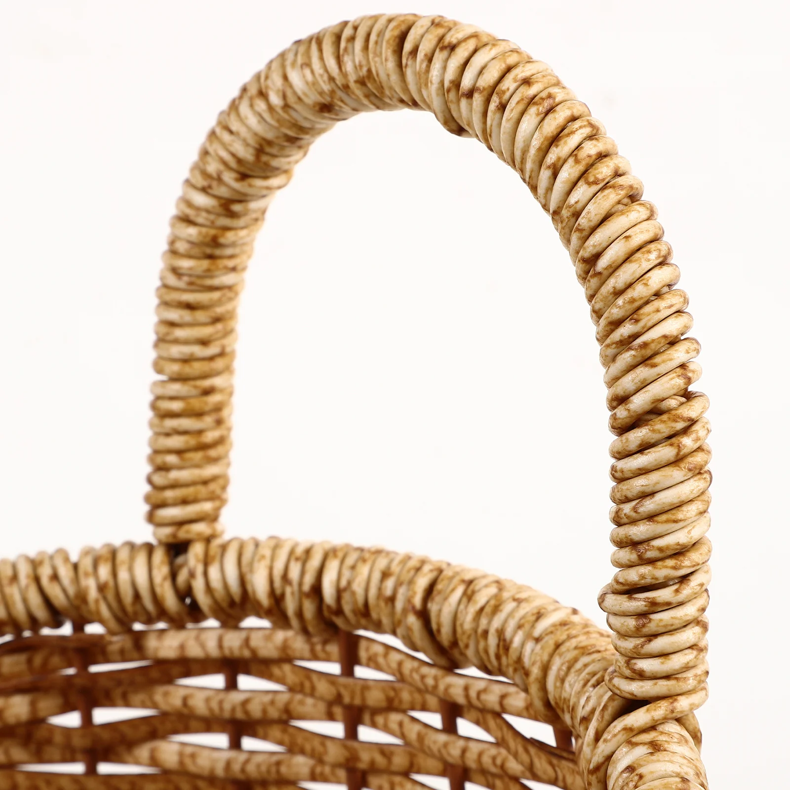 

Handwoven Hanging Kitchen Storage Basket Wall Storage Basket Single Handle for Fruit Vegetable Flower Decoration