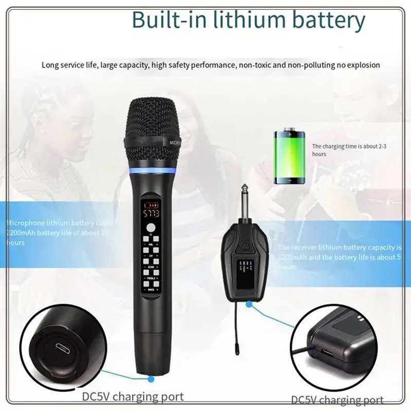 

Reliable-UF Segment Pk Song Microphone FM Band Reverberation Microphone High And Low Wireless Microphone Black,UF Segment Pk Son