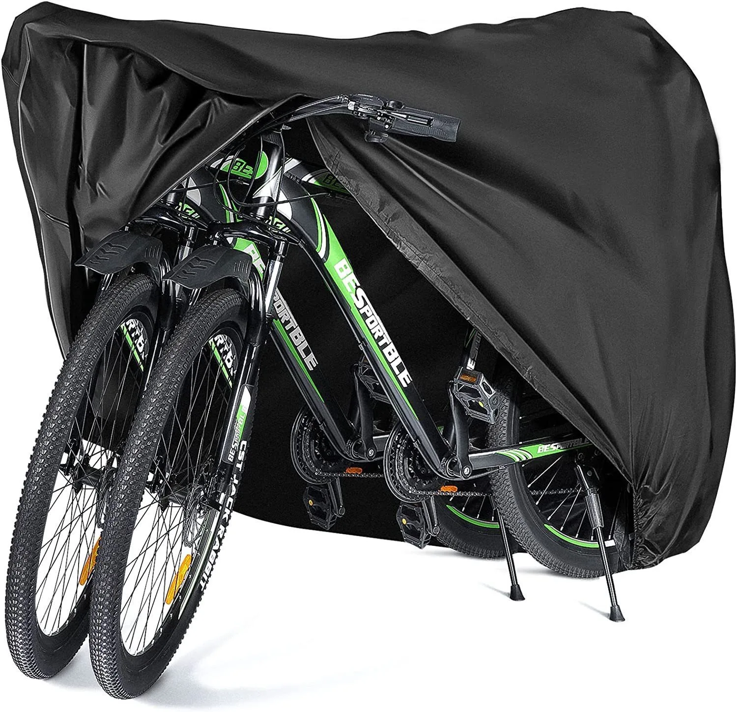 Bike Cover 210D Oxford Outdoor Storage Waterproof & Anti-UV Bicycle Cover with Waterproof Membrane for one or Two Bicycles