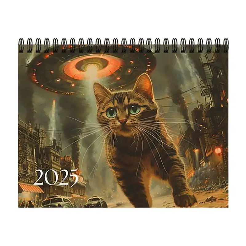 

Cat Calendar 2025 Cosmic Cats Wall Calendars Family Planner & Daily Organizer With Funny Cat Image 2025 Wall Planner For Home