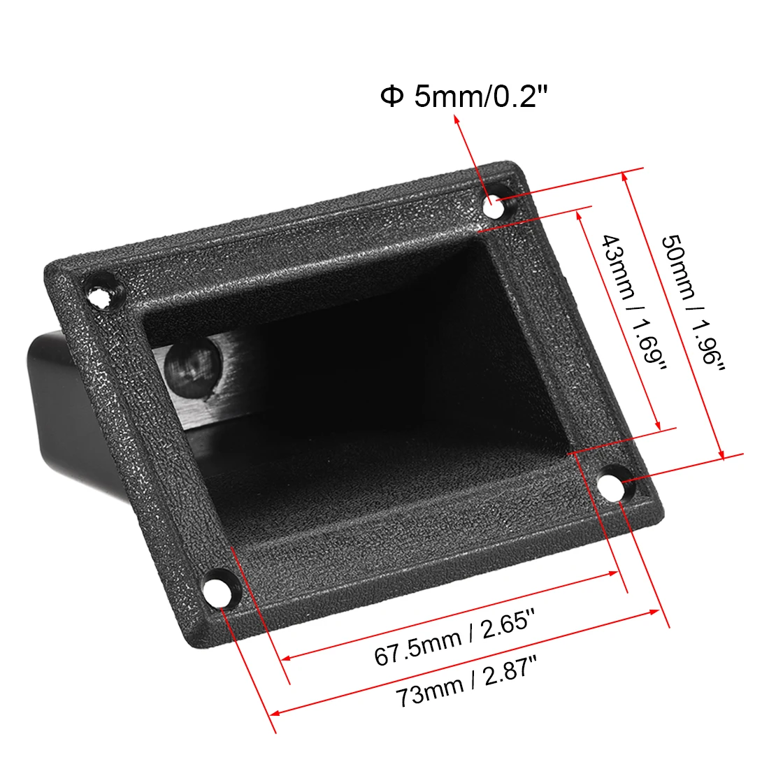 4pcs Recessed Speaker Handle Grasp Pocket Style Plastic Handles Holder Fit for PA/DJ Speakers Cabinet Box