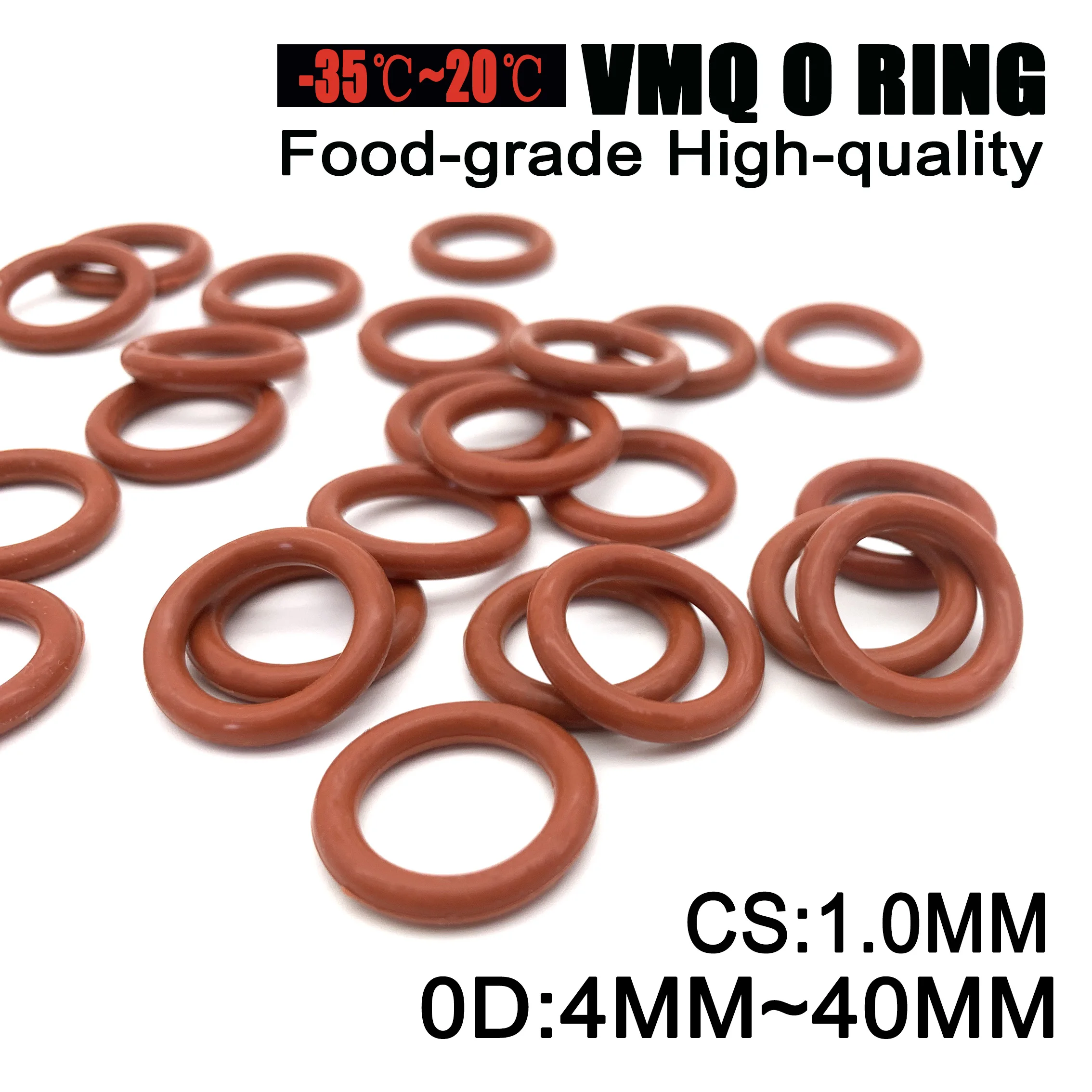 20 Pcs Red Vmq Sili…