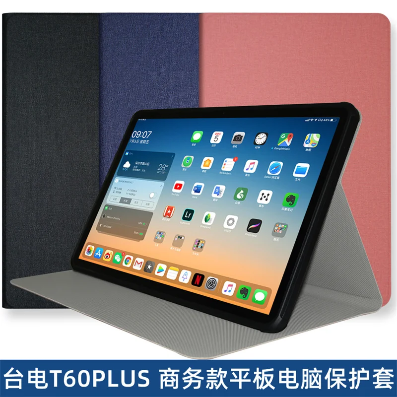 

Flip Book Cover For Funda Teclast T60 Plus (2024) 12" Tablet Case Smart Auto Sleep/Wake Coque with Soft TPU Back Shell