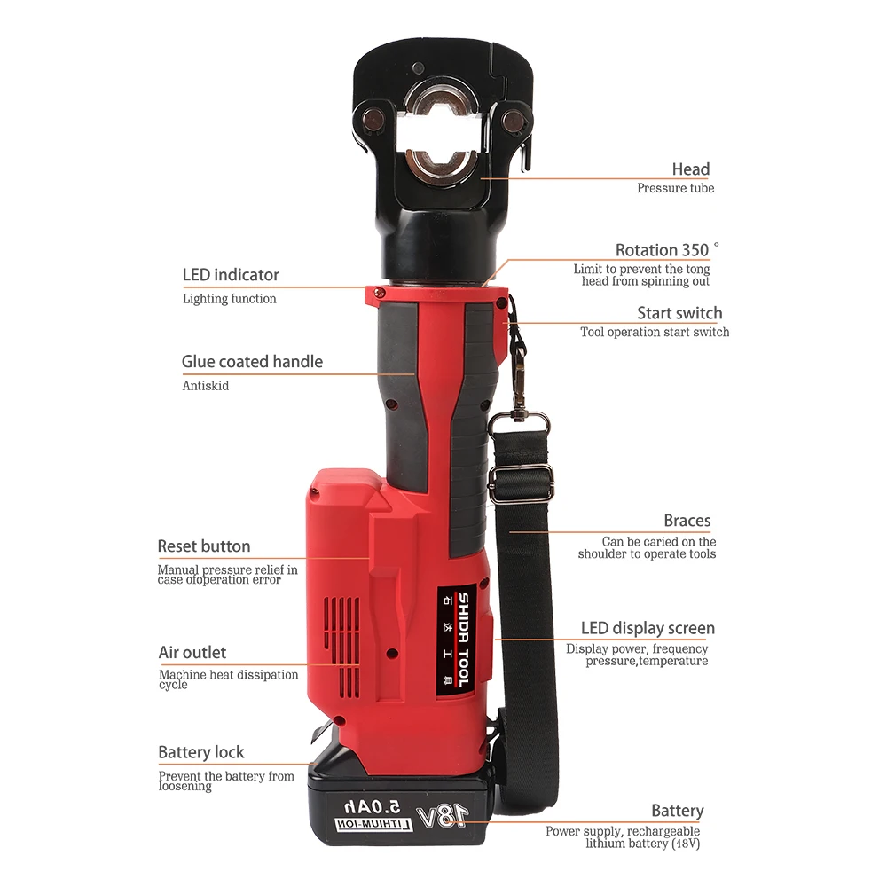 

B400 10-400mm ² Multi-function Most Popular Battery Powered Hydraulic Cable Crimping Tools For Electrical