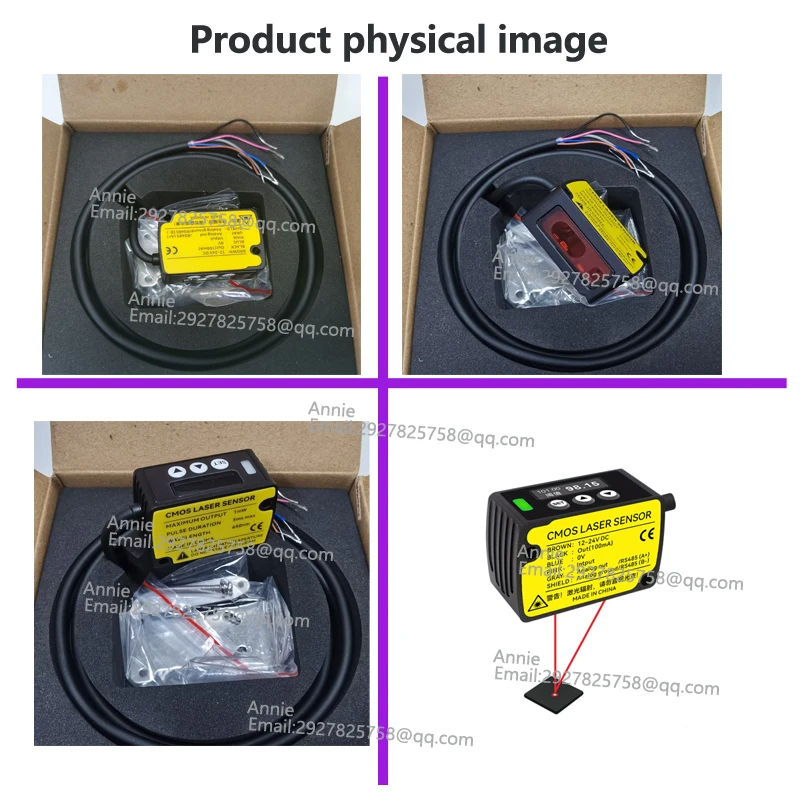 Precision 0.01mm switch sensor 200mm RS485 analog laser displacement ranging sensor