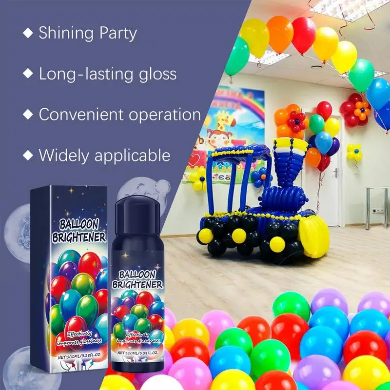 PULVERIZADOR DE globos brillante, 100ml, mantiene la superficie del globo brillante para decoración de fiestas de cumpleaños