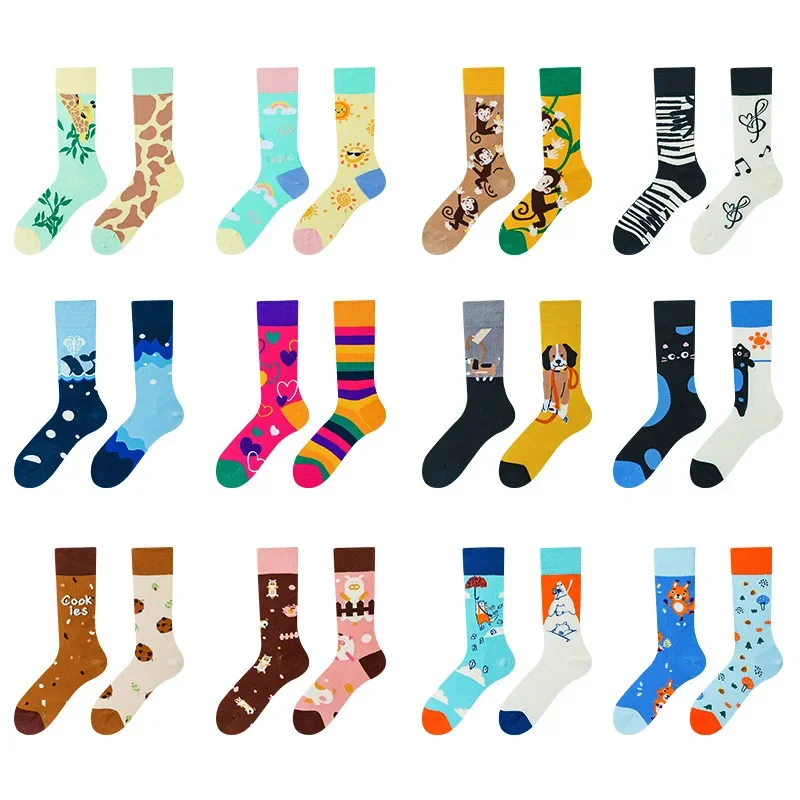 

Medium tube comb cotton creative internet red mandarin duck socks, fashionable and personalized trend couple socks