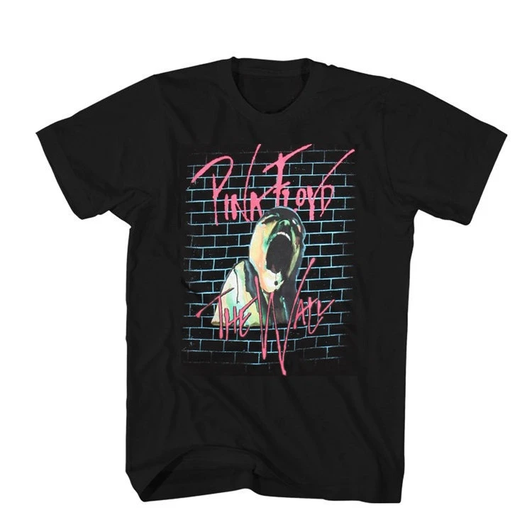 New The Wall Blacklight - Pink Floyd Psychedelic Rock Demon Skull Printed Short-Sleeved T-Shirt