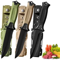 Multi-functional kitchen with knife sheath cooking knife, suitable for cutting meat, vegetables and fruits, barbecue