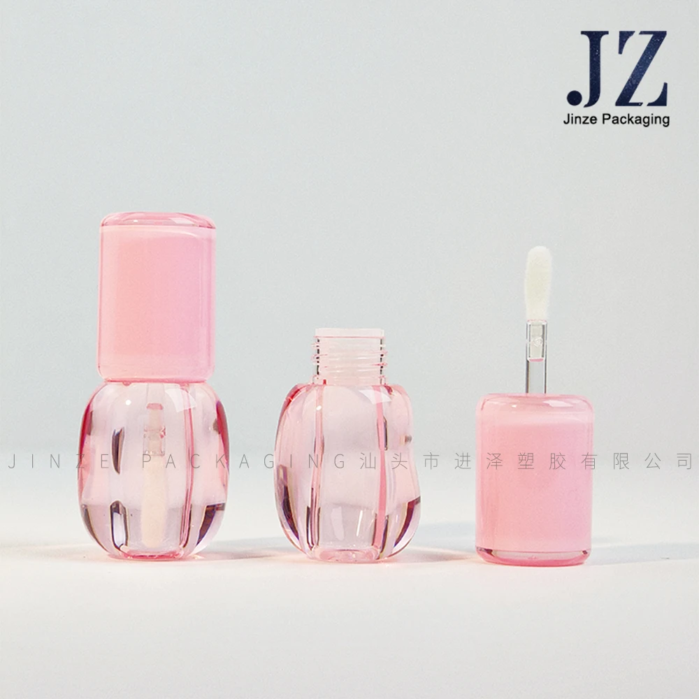 Jinze pink Irregular Lipgloss Tube Cosmetics Packaging in Stock Lipglaze Container for Makeup