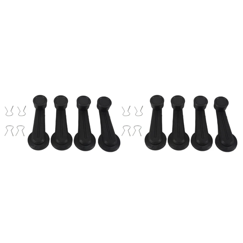 8 Pcs Black Plastic Truck Vehicles Window Winder Crank Handle Levers