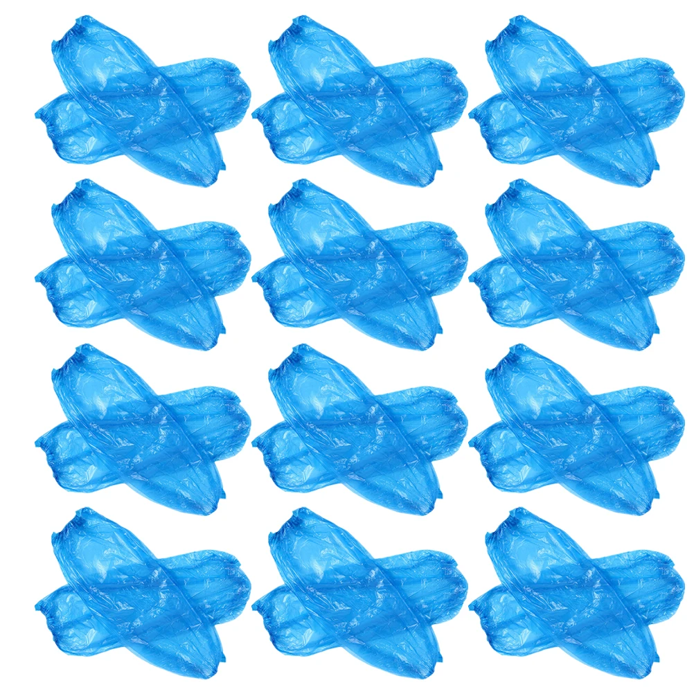 

100Pcs Waterproof Arm Sleeves High Quality Air Permeable Kitchen Cleaning Oilproof Disposable Fits All Adults Elastic Ends