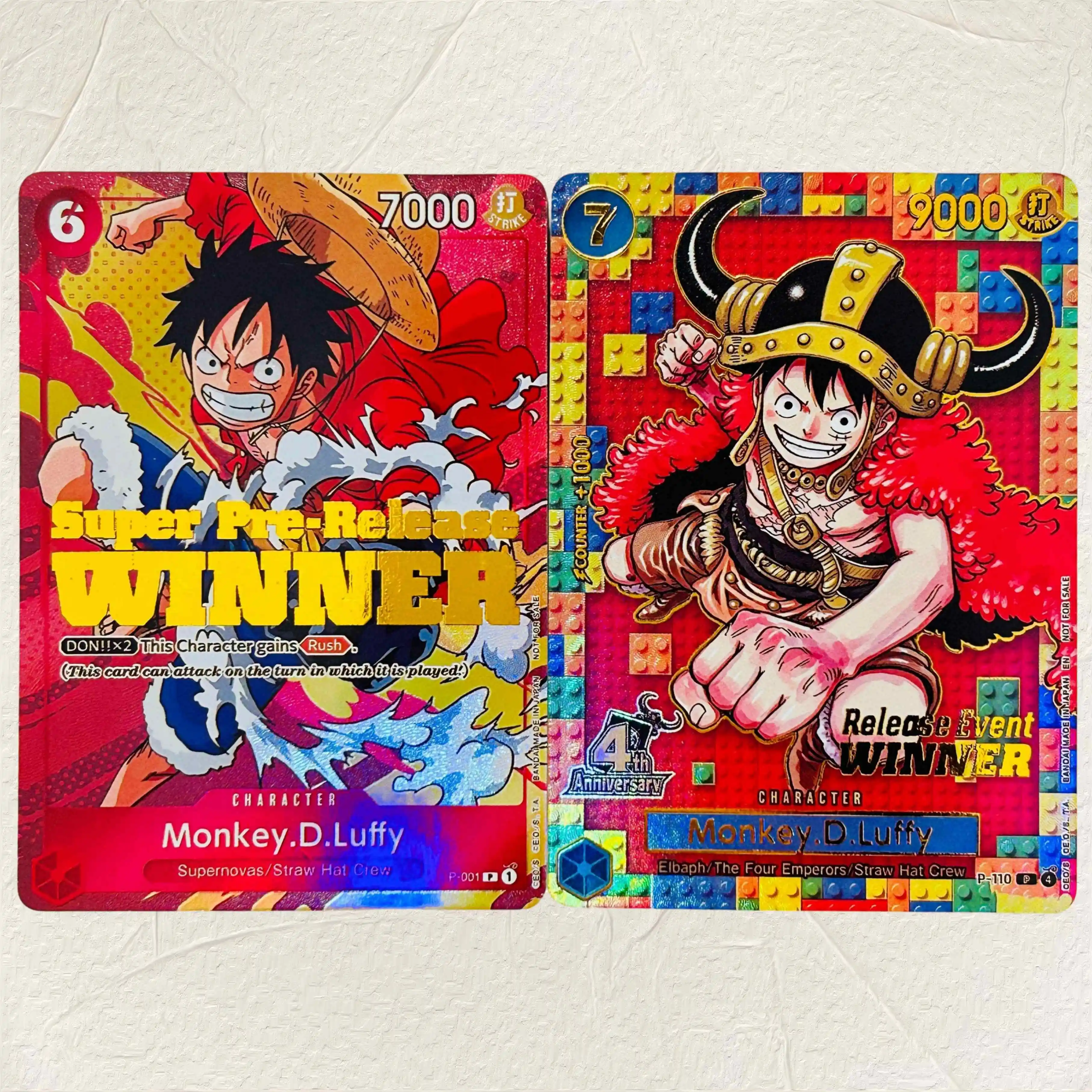 DIY One Piece Monkey.D.Luffy P-11 English Version Collectible Grade Gold Foil Texture Cards Premium Anime Collection Cards view 3