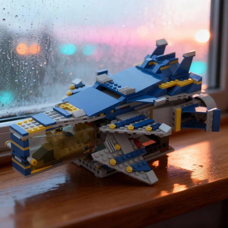 

470pcs MOC Space Classic Snubnose Explorer Model Building Blocks Architecture Christmas Gift Toy Creative Education Idea