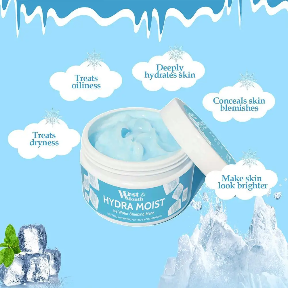 Hydra Moist Ice Water Sleeping Mask Whitening Moisture Facial Care Sleeping Mask Mask Night Repair Aid Products Skin First M8D2