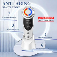 7 in 1 RF&EMS Micro Current Lifting Device Vibration LED Face Skin Rejuvenation Wrinkle Remover Anti-Aging Facial Beauty Device