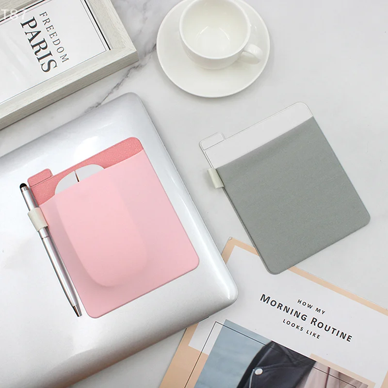 For Mouse Digital Hard Drive Pen Pocket Pouch Laptop Accessories Self Adhesive Laptop Rear Storage Bag