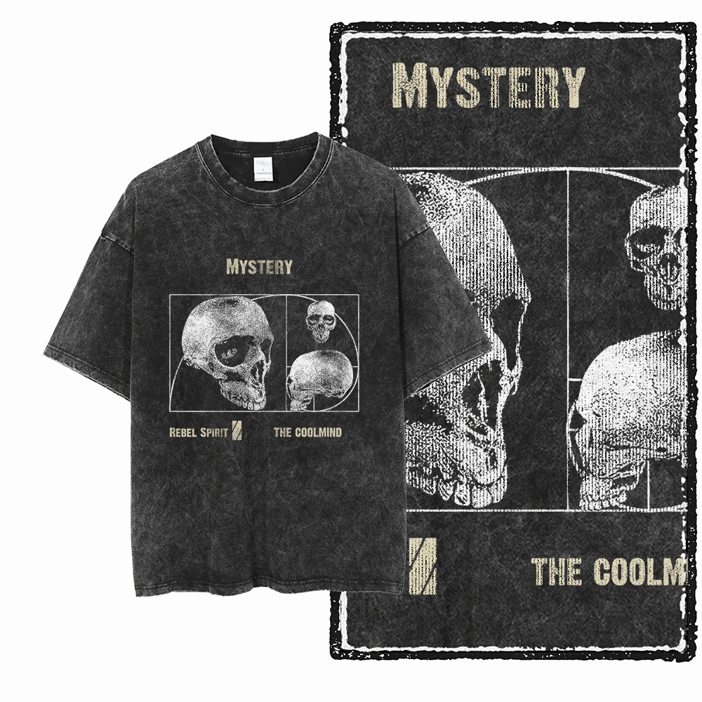 ريترو كول ريترو الرجال والنساء تي شيرت تي شيرتات رائع U6100 القطن حجم كبير مخلل كول ملابس الشارع مطبوعة محايد تي شيرت #3