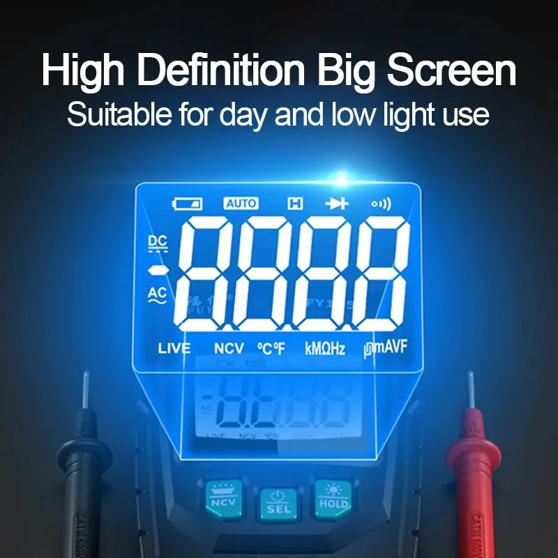 MASTFUYI FY105A Professional Intelligent Digital Multimeter High Precision DC/AC Voltage Current Auto Range Resistance Tester