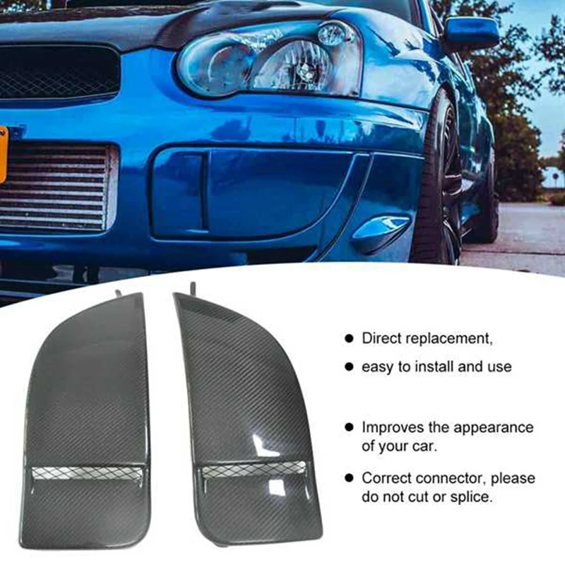 

Real Carbon Fiber Car Fog Light Bumper Bezel Cover Caps Parts Accessories For Subaru Impreza WRX Sti 2004-2005