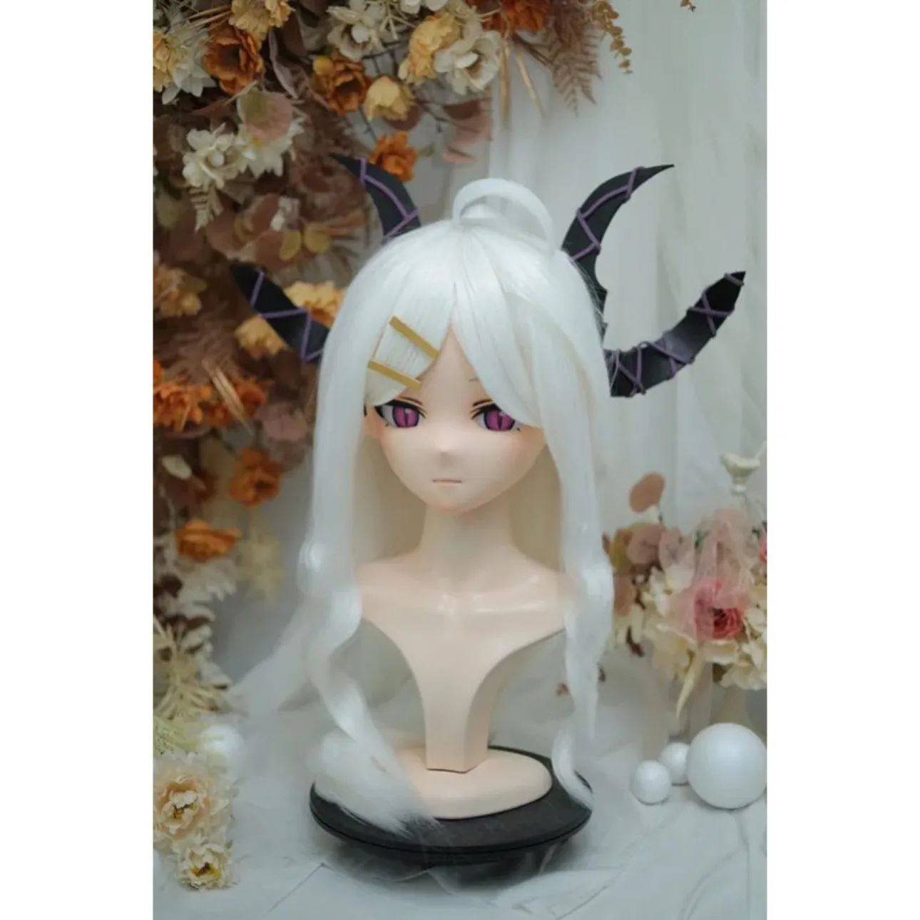 Kigurumi Kokusaki Hina NFD full headband lock cosplay headshell props costume anime game