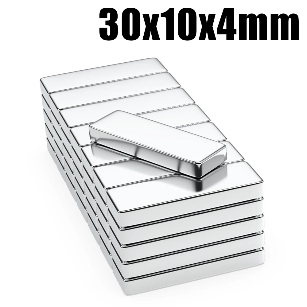 30x10x4 Super Strong N35 NdFeB Square Magnets, Permanent Neodymium Block Magnets for Refrigerator, Handmade Projects & Home Use