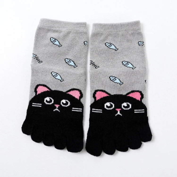 3 Paare/los kinder Socken Für Mädchen Jungen Nette Weiche Fünf Finger Drucken Cartoon Kinder Baby Junge Mädchen Socke 3-12 jahre Vier Jahreszeiten – Detail 6