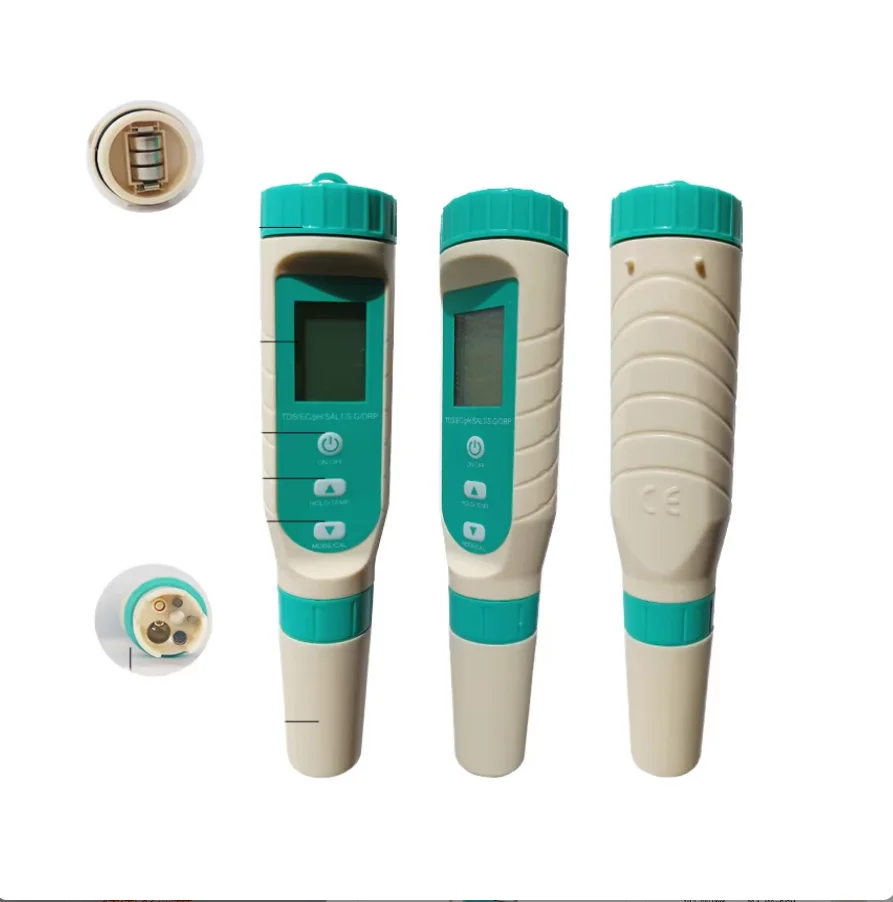 7-in-1 Water Quality test Pen PH/TDS/EC/ Salinity /SG/ORP/ Temperature Portable Multi-functional ph test Pen