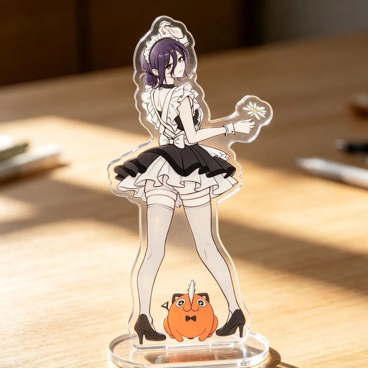 Reze Standing Anime KeyChain ‌Chainsaw Man Men Key Chain for Women Cartoon Cosplay Creative Fashion Figure Acrylic Pendant Gift