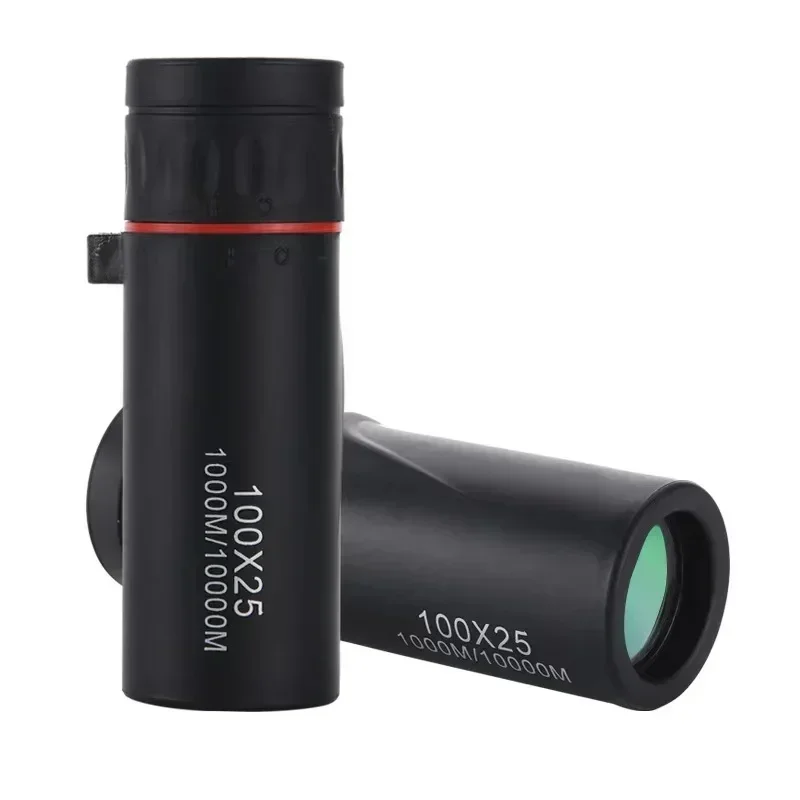 60x25/100x25 telescope monocular Ultra High power portable HD optical BAK4 night vision camping climbing